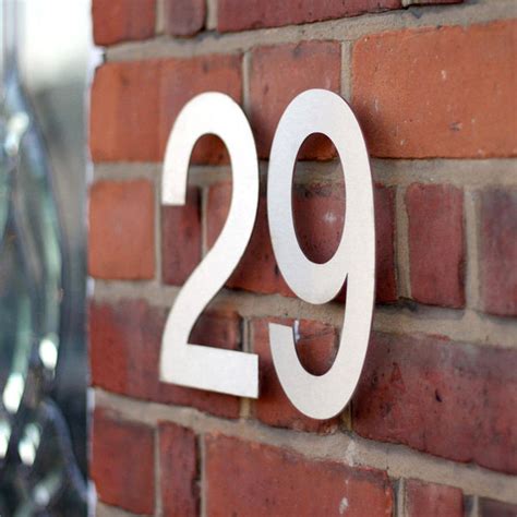 modern metal house numbers canada|contemporary with oversized house numbers.